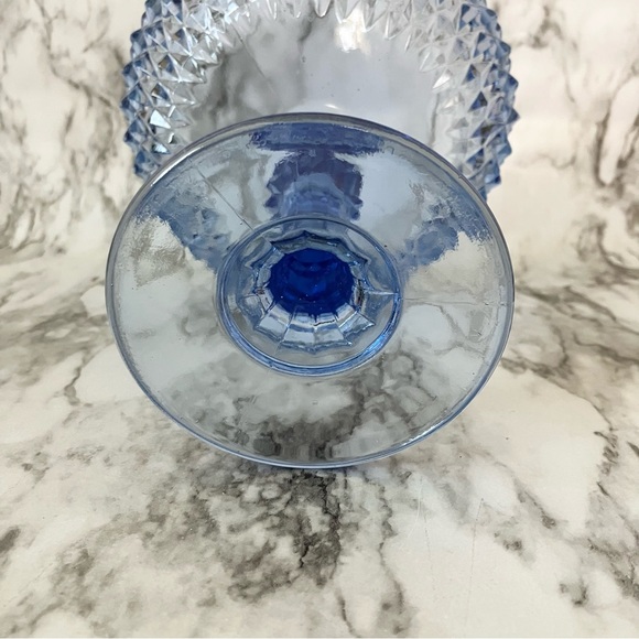 Indiana glass ice blue diamond point compote pedestal dish 💙 - Picture 5 of 6